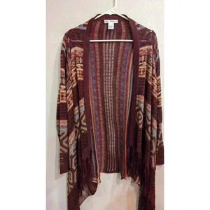 Women's Southwest style cardigan by Say What? Size L